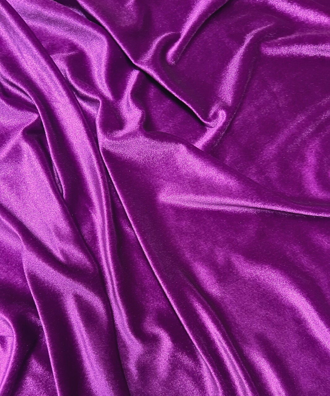Magenta Stretch Velvet Fabric by the Yard, 58" Wide Plush Velvet 4-Way Stretch